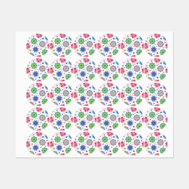 Flower pattern labels (Sheet)