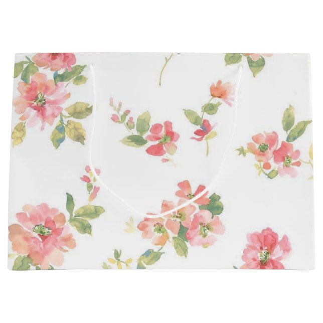 Flower pattern large gift bag (Front)