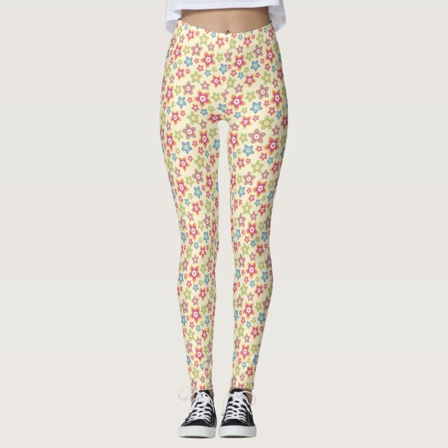 Flower Pattern Leggings (Front)