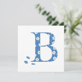 Flower Pattern Letter B(blue) (Standing Front)