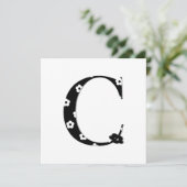 Flower Pattern Letter C (Standing Front)