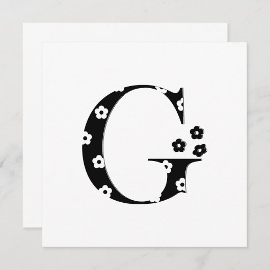 Flower Pattern Letter G (Front/Back)
