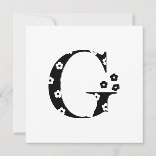 Flower Pattern Letter G (Front)