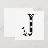 Flower Pattern Letter J (Front/Back)