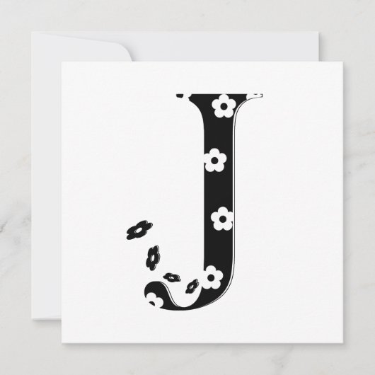 Flower Pattern Letter J (Front)