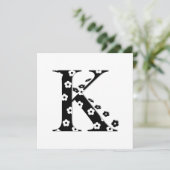 Flower Pattern Letter K (Standing Front)