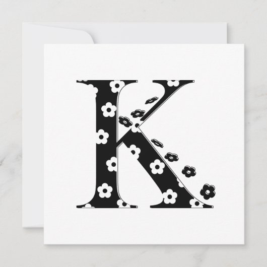 Flower Pattern Letter K (Front)