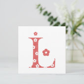 Flower Pattern Letter L(red) (Standing Front)