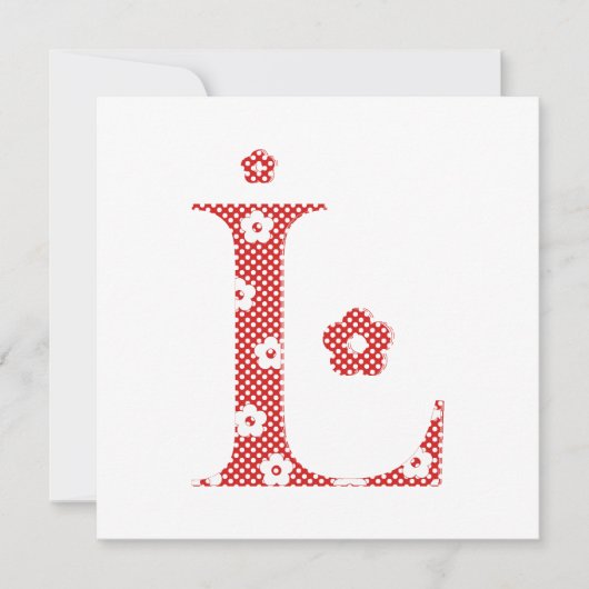 Flower Pattern Letter L(red) (Front)
