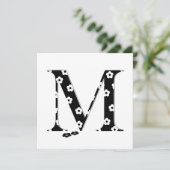 Flower Pattern Letter M (Standing Front)