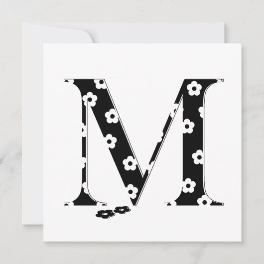 Flower Pattern Letter M (Front)
