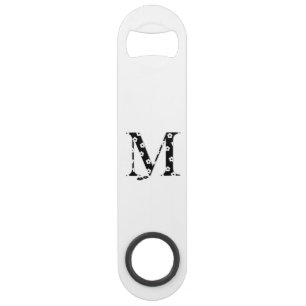 Flower Pattern Letter M Bar Key
