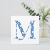 Flower Pattern Letter M(blue) (Standing Front)