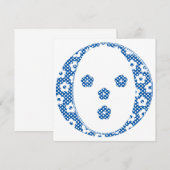 Flower Pattern Letter O(blue) (Front/Back)
