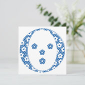Flower Pattern Letter O(blue) (Standing Front)