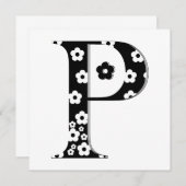 Flower Pattern Letter P (Front/Back)
