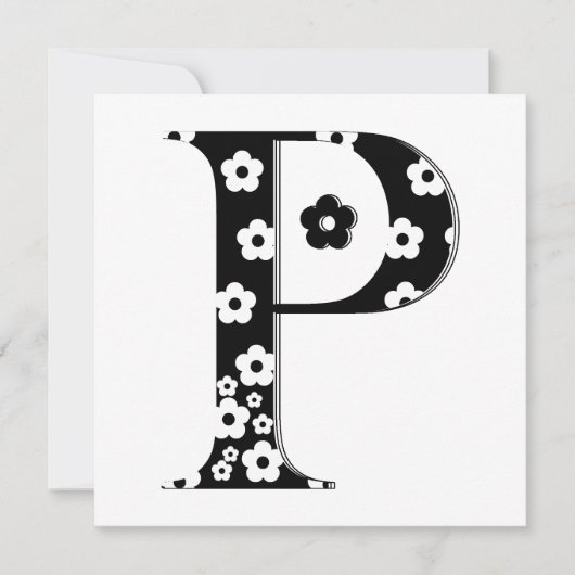 Flower Pattern Letter P (Front)