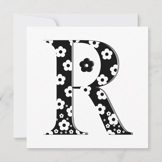 Flower Pattern Letter R (Front)