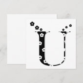 Flower Pattern Letter U (Front/Back)