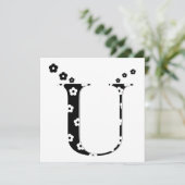 Flower Pattern Letter U (Standing Front)