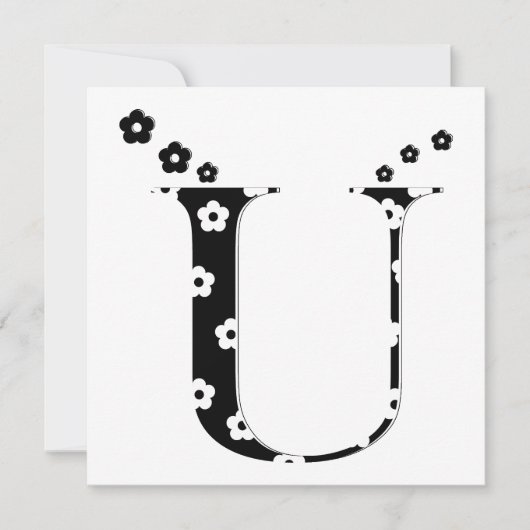 Flower Pattern Letter U (Front)