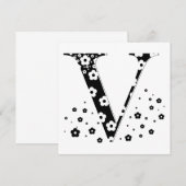 Flower Pattern Letter V (Front/Back)
