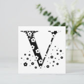 Flower Pattern Letter V (Standing Front)