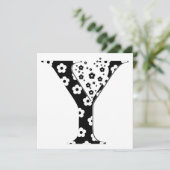 Flower Pattern Letter Y (Standing Front)