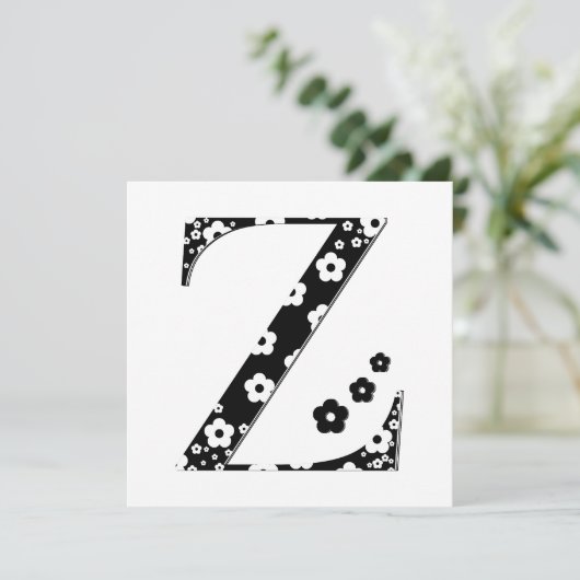 Flower Pattern Letter Z (Standing Front)