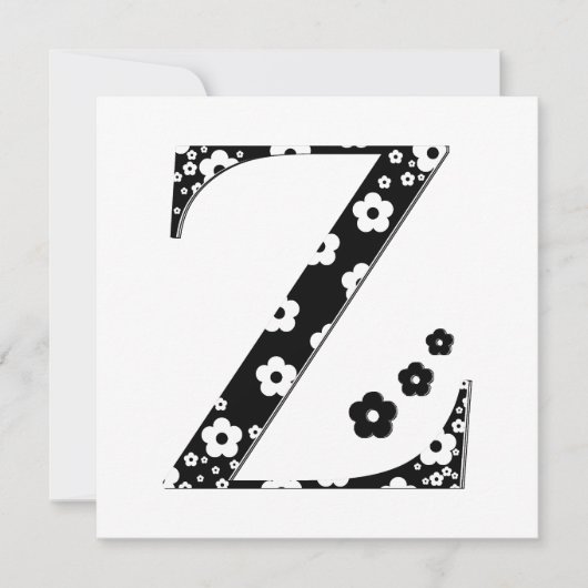 Flower Pattern Letter Z (Front)