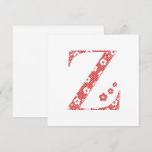 Flower Pattern Letter Z (red) (Front/Back)