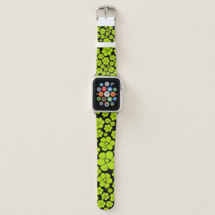 Flower Pattern - Lime Green Apple Watch Band