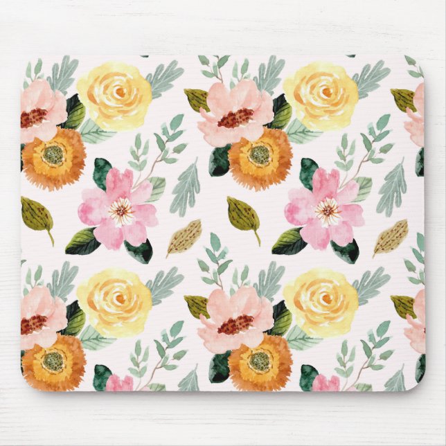 flower pattern mouse pad (Front)