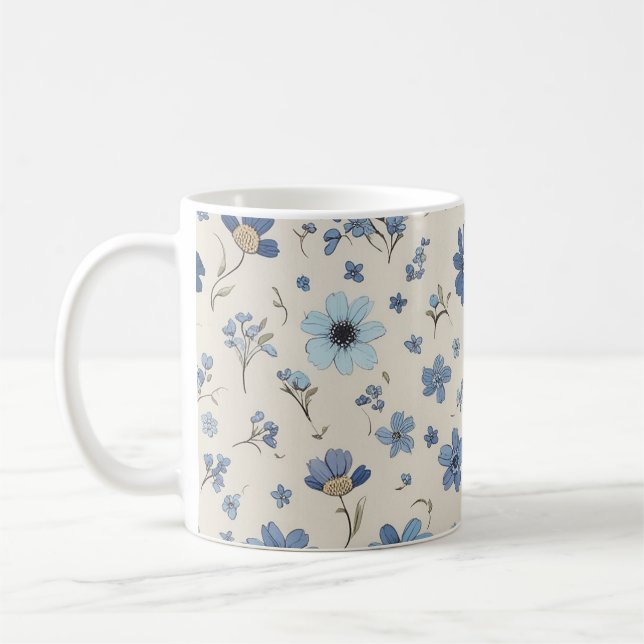 Flower pattern mug (Left)