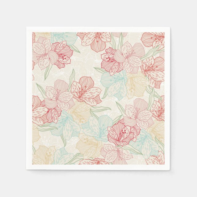 Flower pattern napkins (Front)