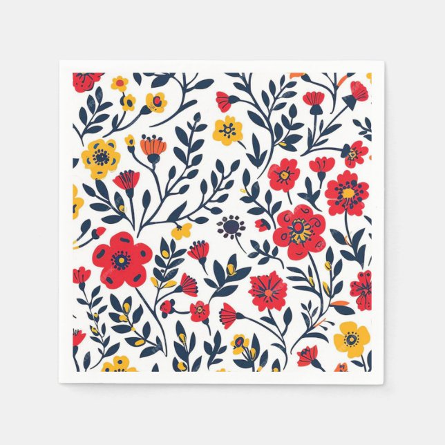 Flower pattern napkins (Front)