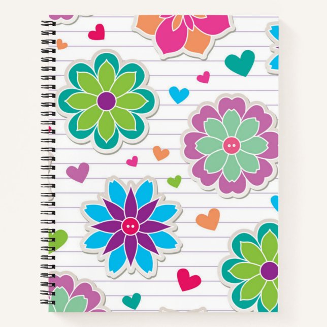 Flower pattern notebook (Front)