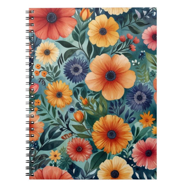 Flower Pattern Notebook (Front)