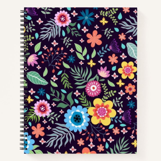 Flower pattern notebook (Front)