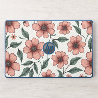 Flower pattern notebook sticker HP laptop skin