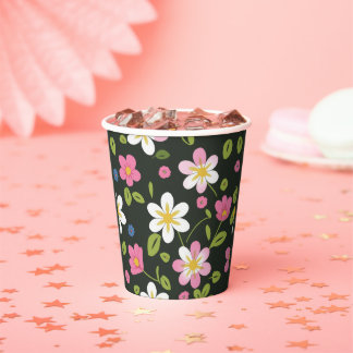 flower pattern paper cups