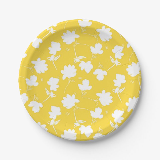 Flower pattern paper plates (Front)