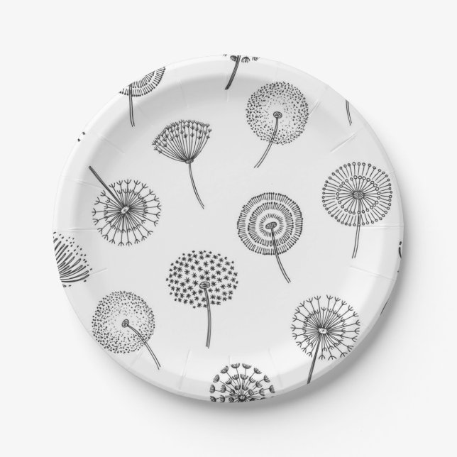 Flower pattern paper plates (Front)