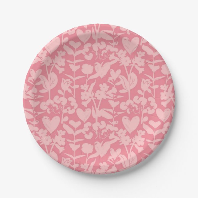 Flower pattern paper plates (Front)