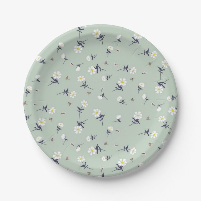 Flower pattern paper plates (Front)