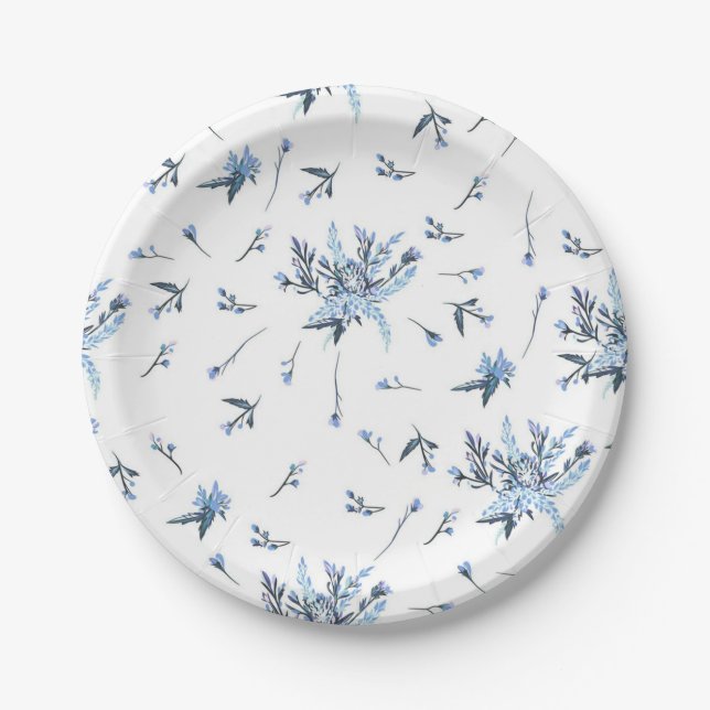 Flower pattern paper plates (Front)