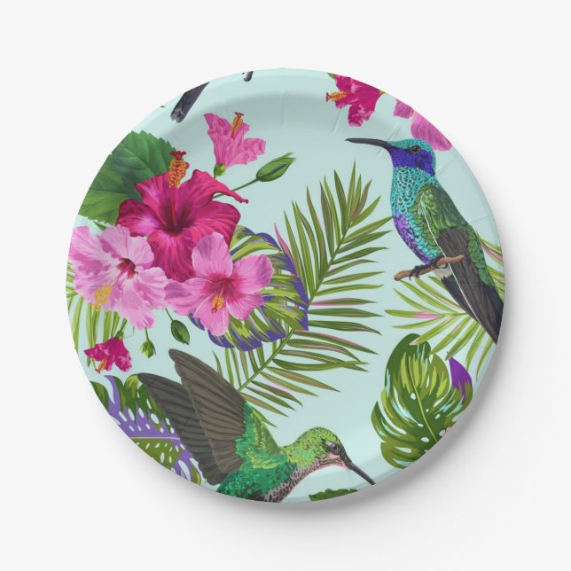 Flower pattern paper plates (Front)