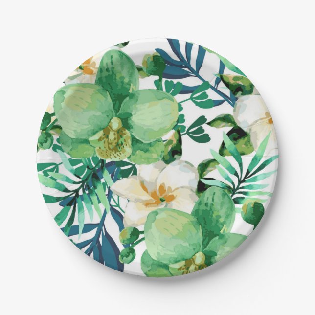 Flower pattern paper plates (Front)