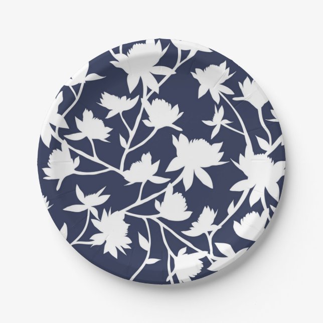 Flower pattern paper plates (Front)