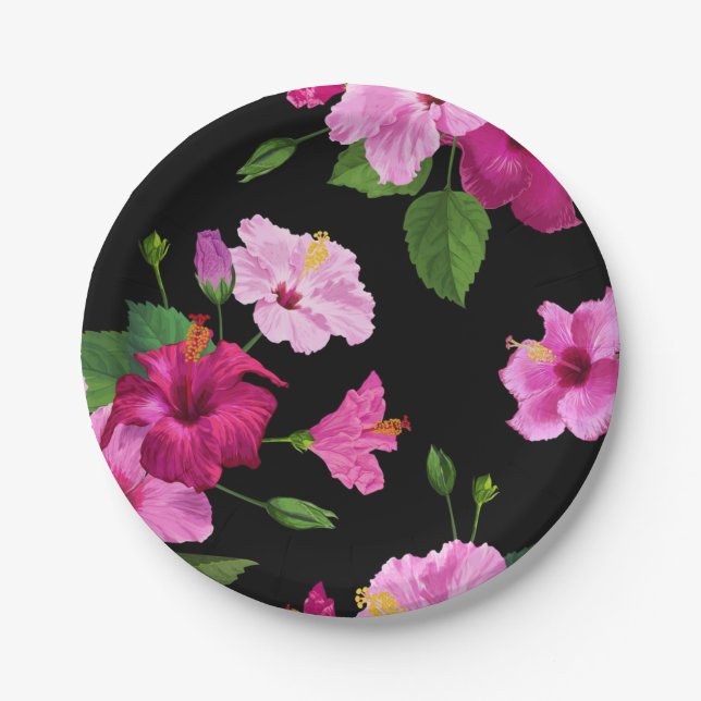 Flower pattern paper plates (Front)